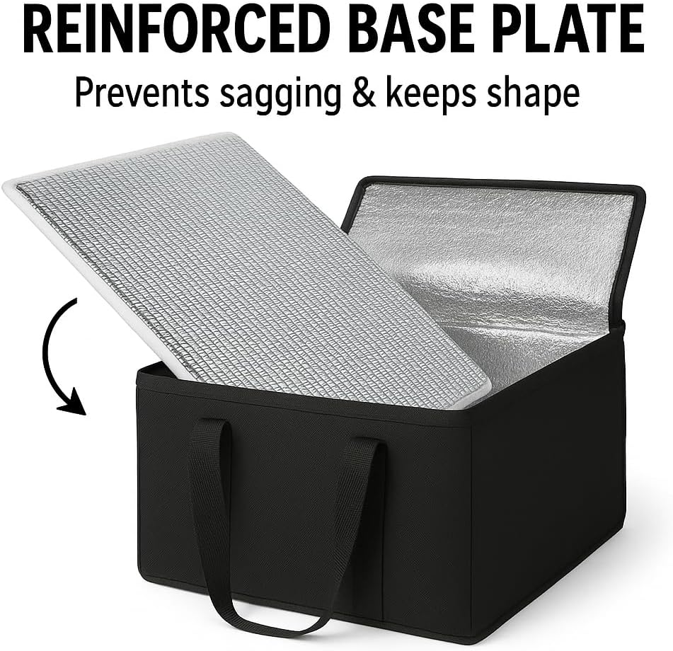 musbus Additional Bottom Plate XXXL Insulated Food Delivery Bag Cooler Bags heavy duty Catering Therma for doordash Keep Food Warm - Image 3