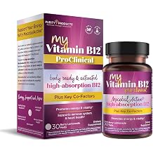 Purity Products MyVitamin B-12 ProClinical Melt Methylcobalamin B12 - Vitamins B6, D3, Folic Acid, Biotin + More - High Absorption MecobalActive B 12-30 Melting Tablets 1
