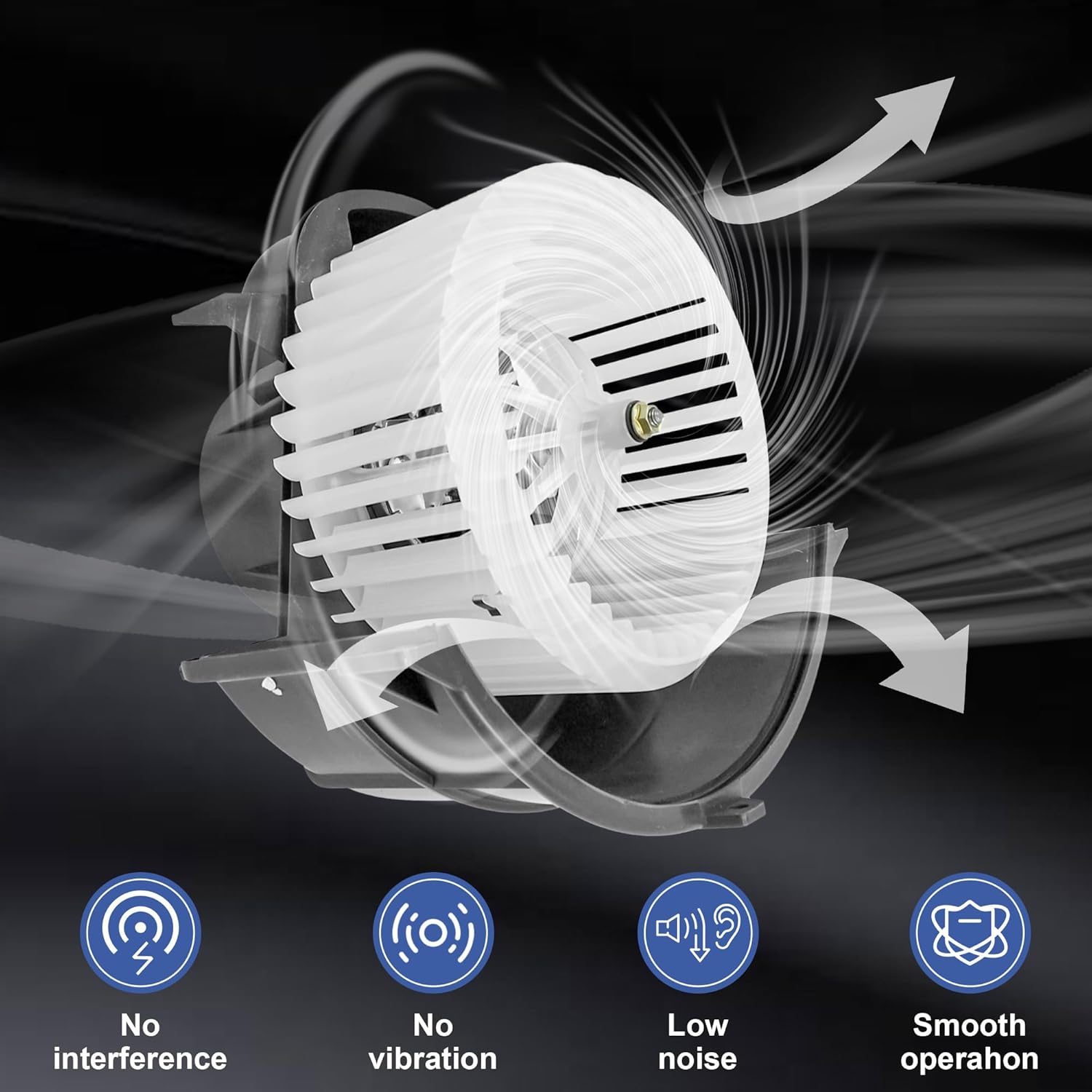 PartsFlow 700262 Front A/C Heater Blower Motor W/Fan Cage For 2007-2015 Audi Q7 For 2004-2010 Volkswagen Touareg 7L0820021Q