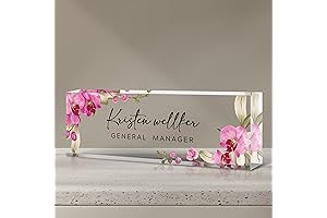 Custom Acrylic Desk Plaques for Office Decor and Employee Appreciation - Personalized...