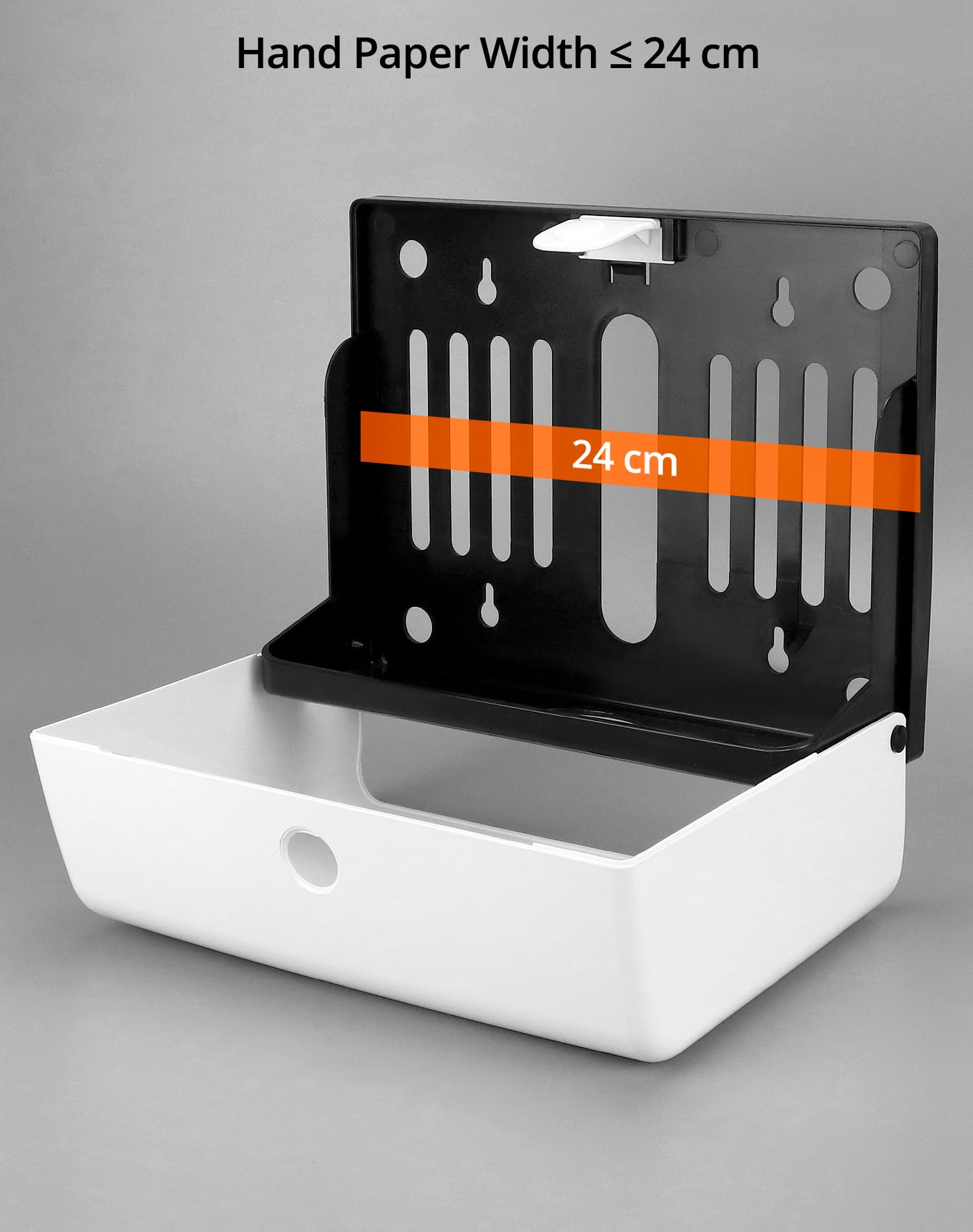 QWORK Dispenser di asciugamani di carta da parete, confezione da 2 dispenser di asciugamani multipiega, dispenser commerciale di asciugamani per bagno, cucina, ufficio, bianco