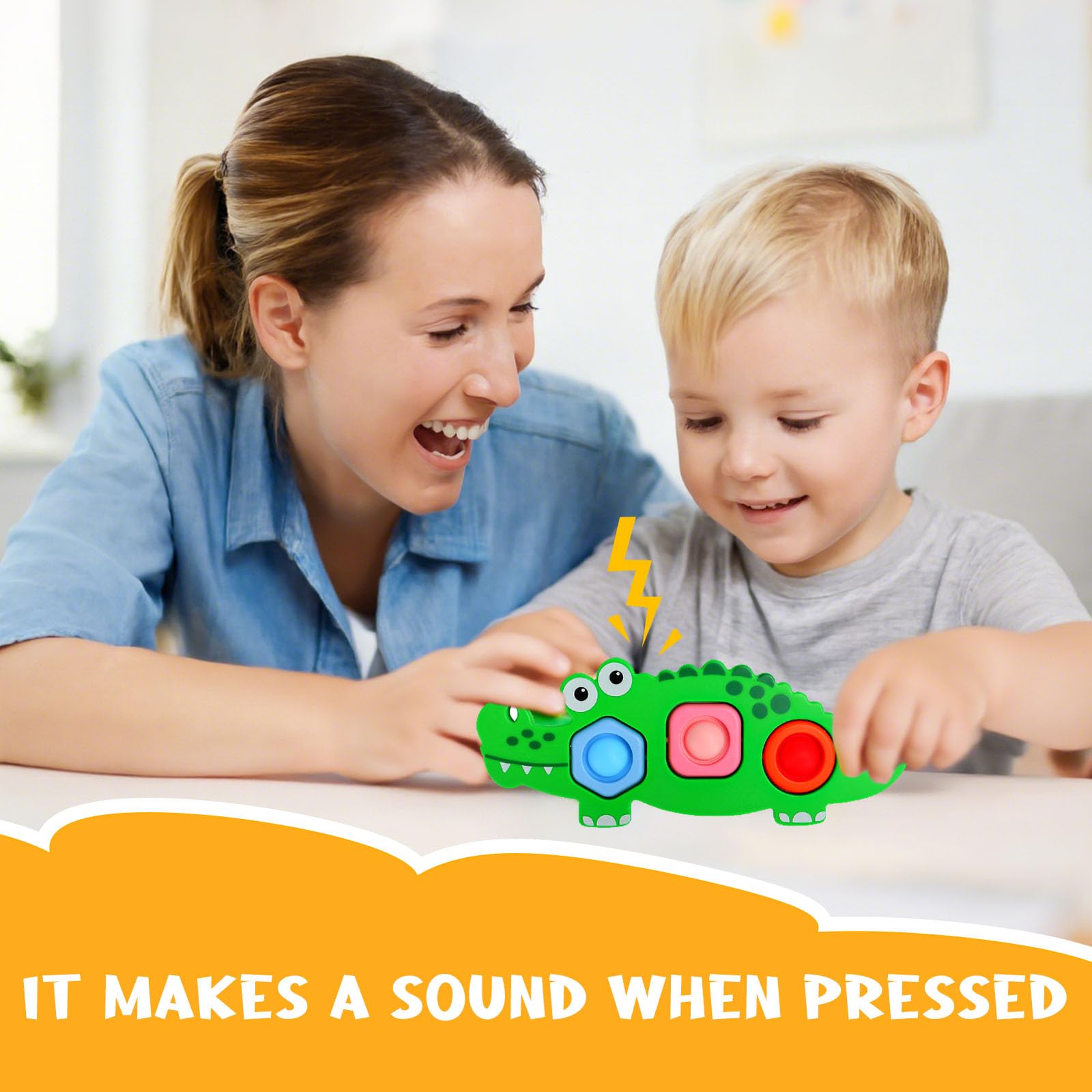 Sensory Fidget Toy for Kids 3 Pcs Fidget Popper Push & Popping Bubbles Cultivate Fine Motor Skill, Montessori Toy - Image 4