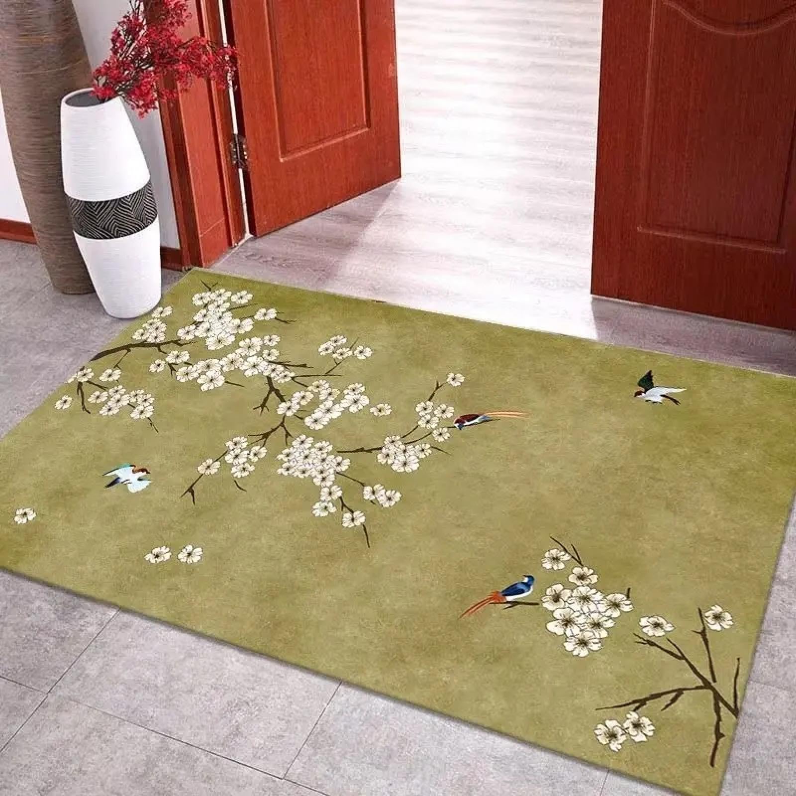 Tapis de salon fleurs et oiseaux pour sublimer votre chambre à coucher