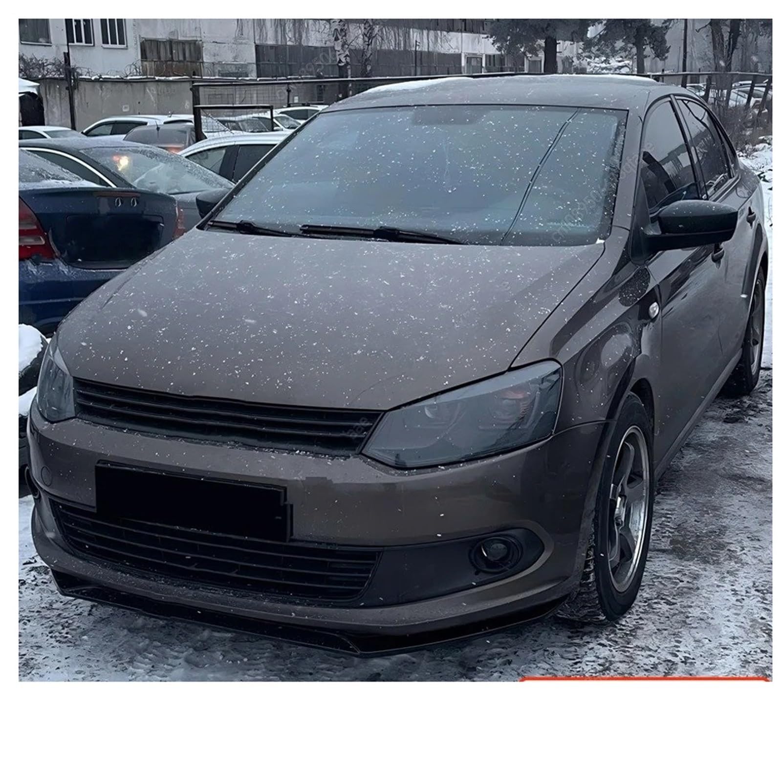 Frontlippe Spoiler Für VW Polo Für MK5 6R 6C Für TDI Für TSI 2009–2017 2-teiliger Frontstoßstangen-Lippenspoiler-Splitter-Diffusor Aus ABS Glänzend Schwarz