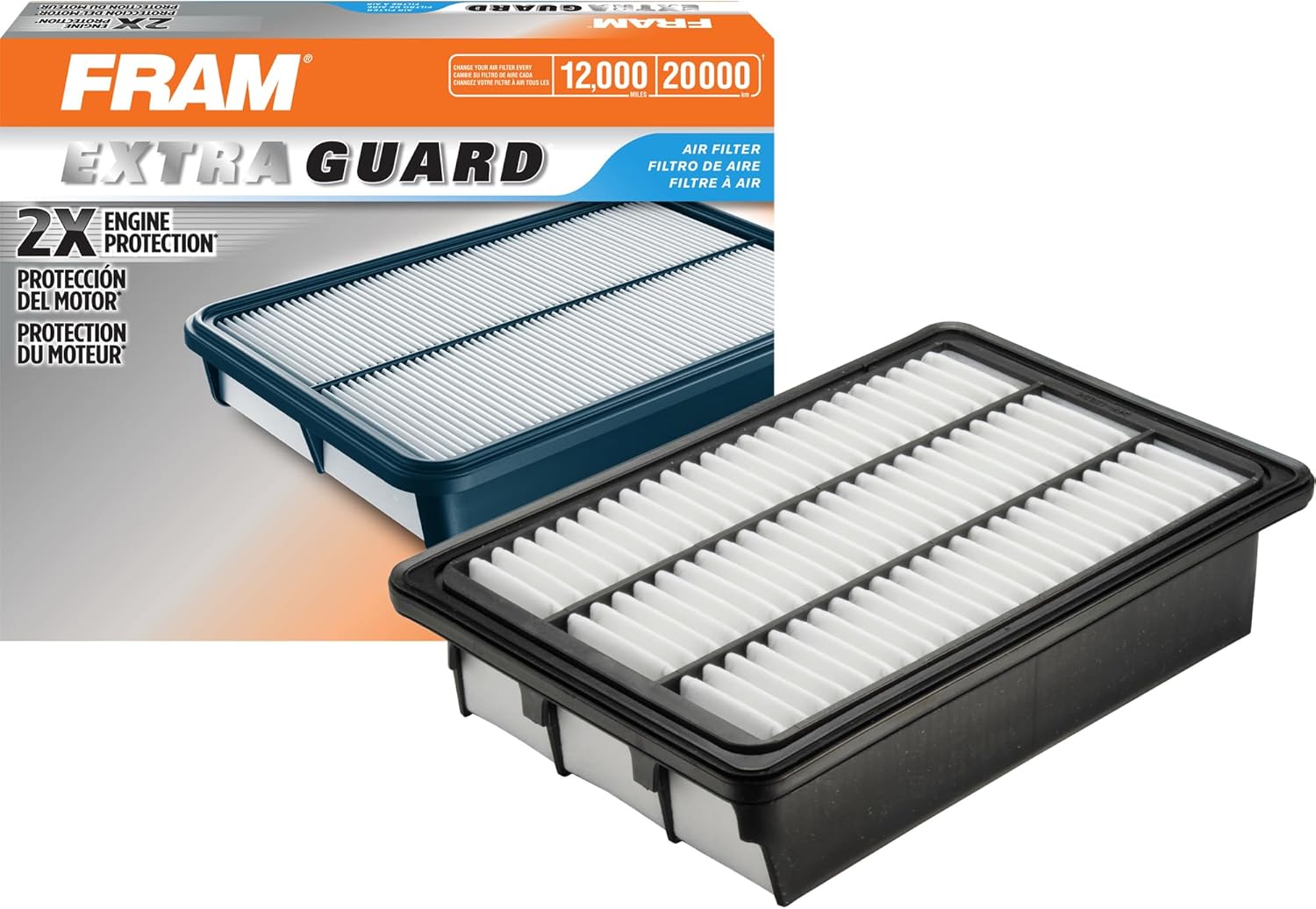 FRAM Extra Guard CA10539 Replacement Engine Air Filter for Select 2007-2009 Hyundai Santa Fe (2.7L & 3.3L), Provides Up to 12 Months or 12,000 Miles Filter Protection