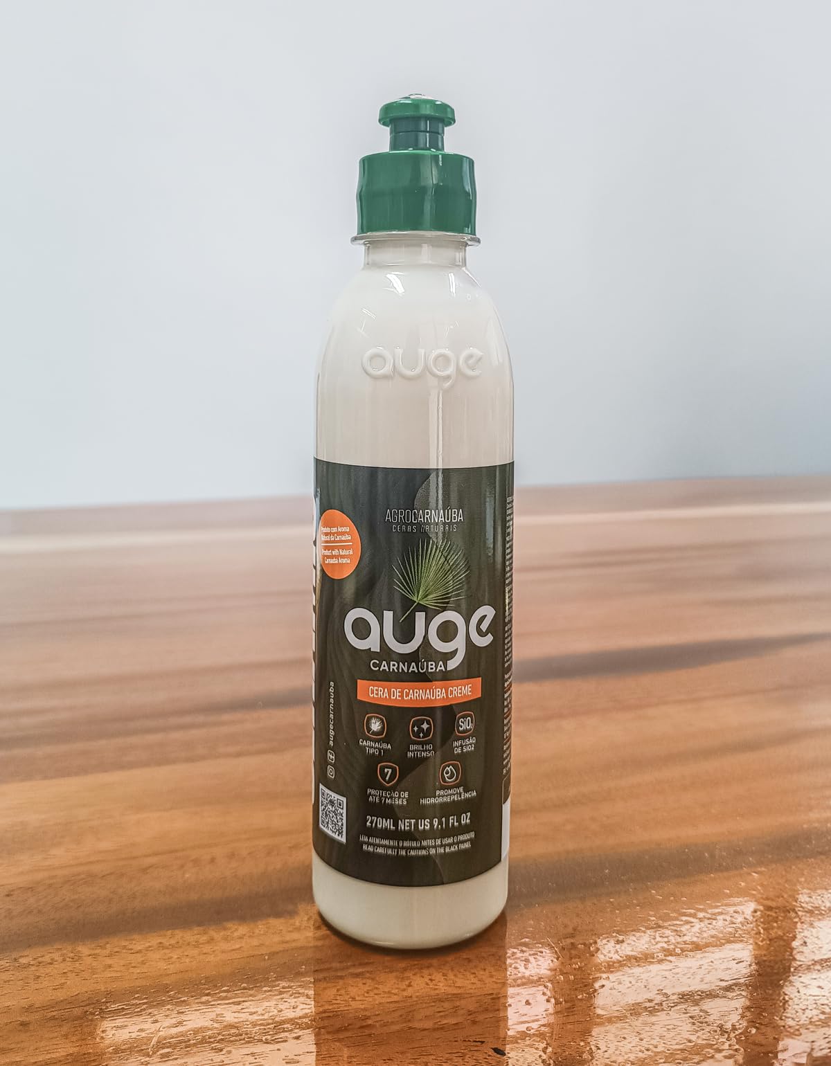 Cera de Carnaúba Automotiva Auge 270ML - Proteção por até Dois Meses para Pintura