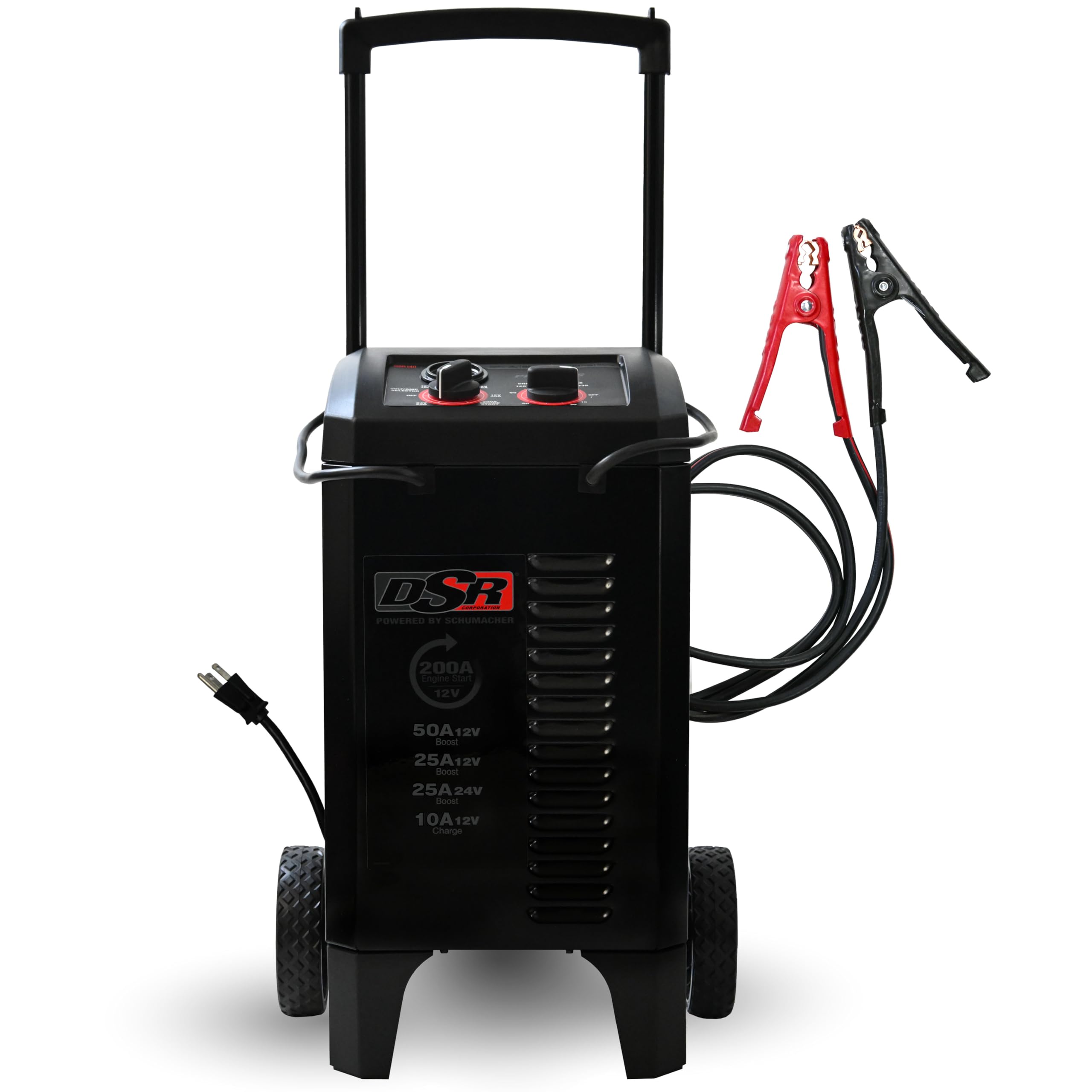 Schumacher Electric DSR140 200/50/25/10 Amp 12/24V Manual Wheel Charger