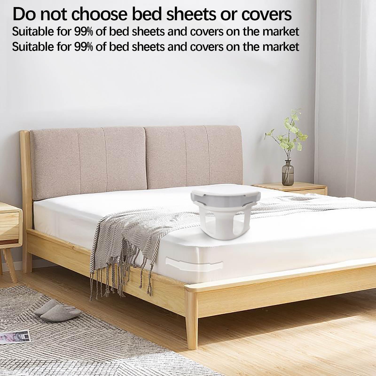 CHAREADA 4-Piece Lock Sheet Holders – Heavy-Duty Straps To Secure Fitted Sheets On Any Size Mattress