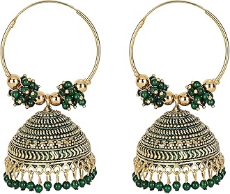 Shining Diva Fashion Latest Stylish Traditional Hoop Jhumki Earrings for Women & Girls