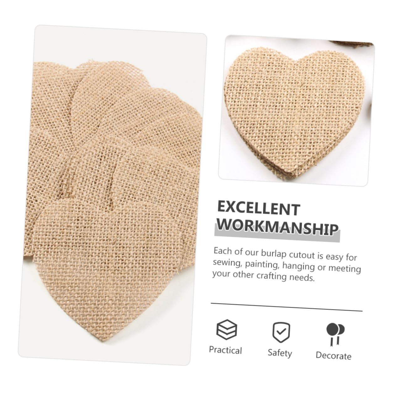 SHINEOFI 100stücke Weihnachts-Dekorationen Jute Hängende Ornamente Für Weihnachtsbaum Fenster Und Kamin Rustikale Burlap-Ausschnitte Für Kreative Bastelprojekte