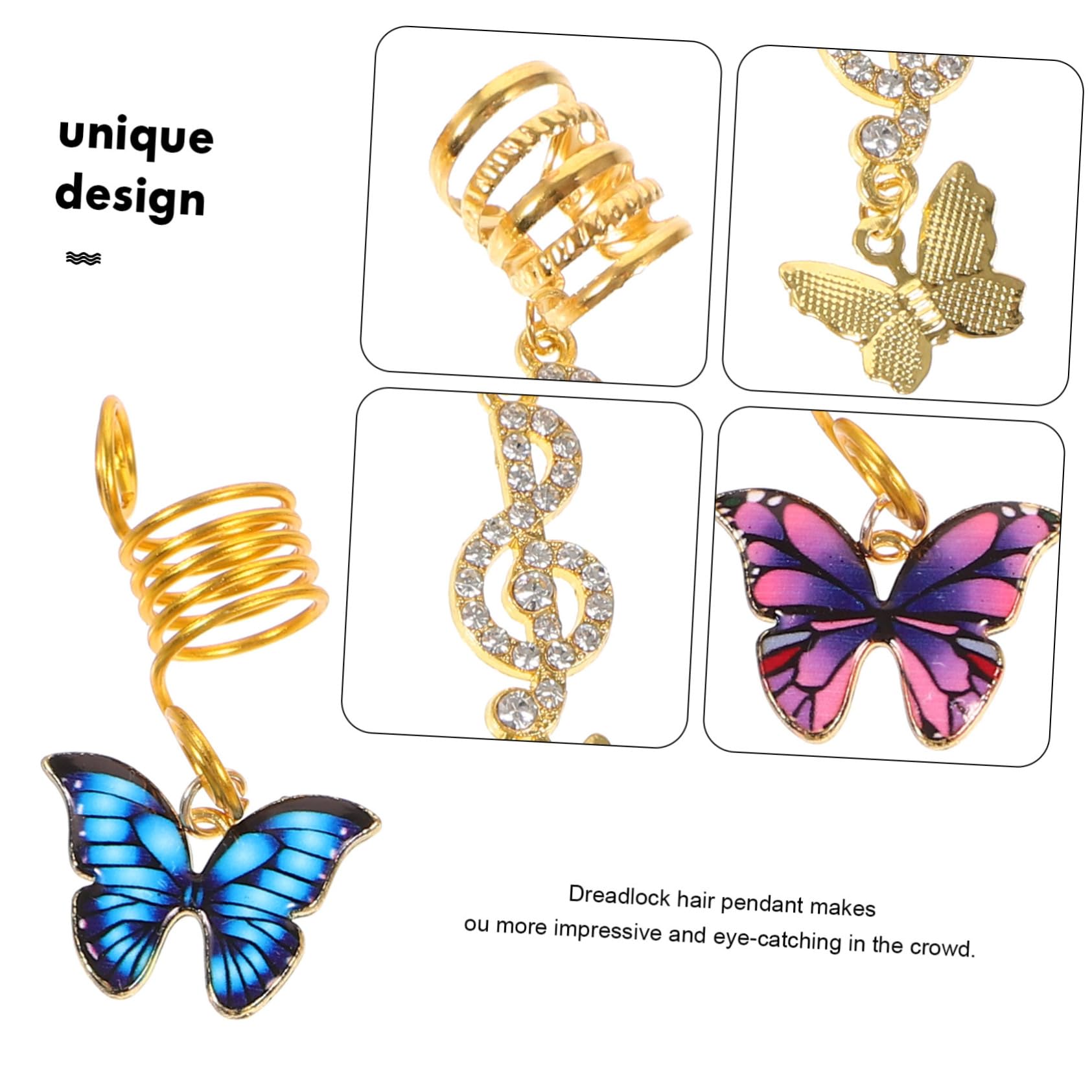 Didiseaon 124 Piezas Rastas hair clips horquillas moño hair pin pasadores joyas accesorios para el cabello pirata mujer encantos de trenza Diamante sombrerería talón anillo de pelo