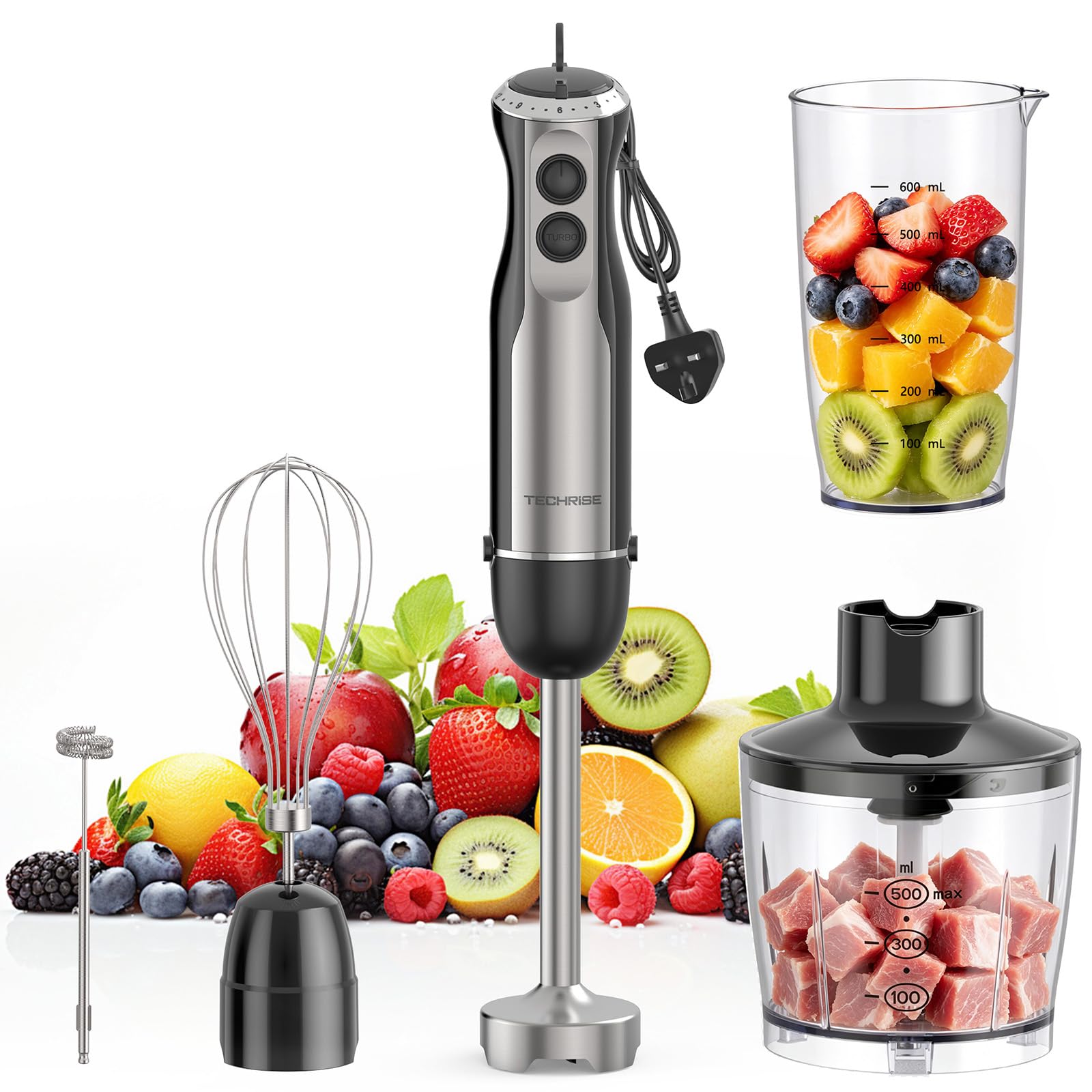 TechRise Hand Blender 5 in 1 — Stick Blenders for Kitchen
