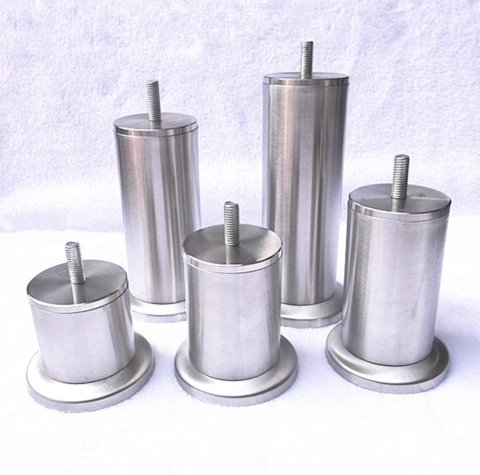 Gambe per Mobili in Acciaio Inossidabile,con Filettatura M8 Metallo Gambe per Divani,Ricambio Armadio Da Cucina Letti Poltrona Ferramenta Piedini Per Mobili Base,Set di 4(20cm/7.9in)