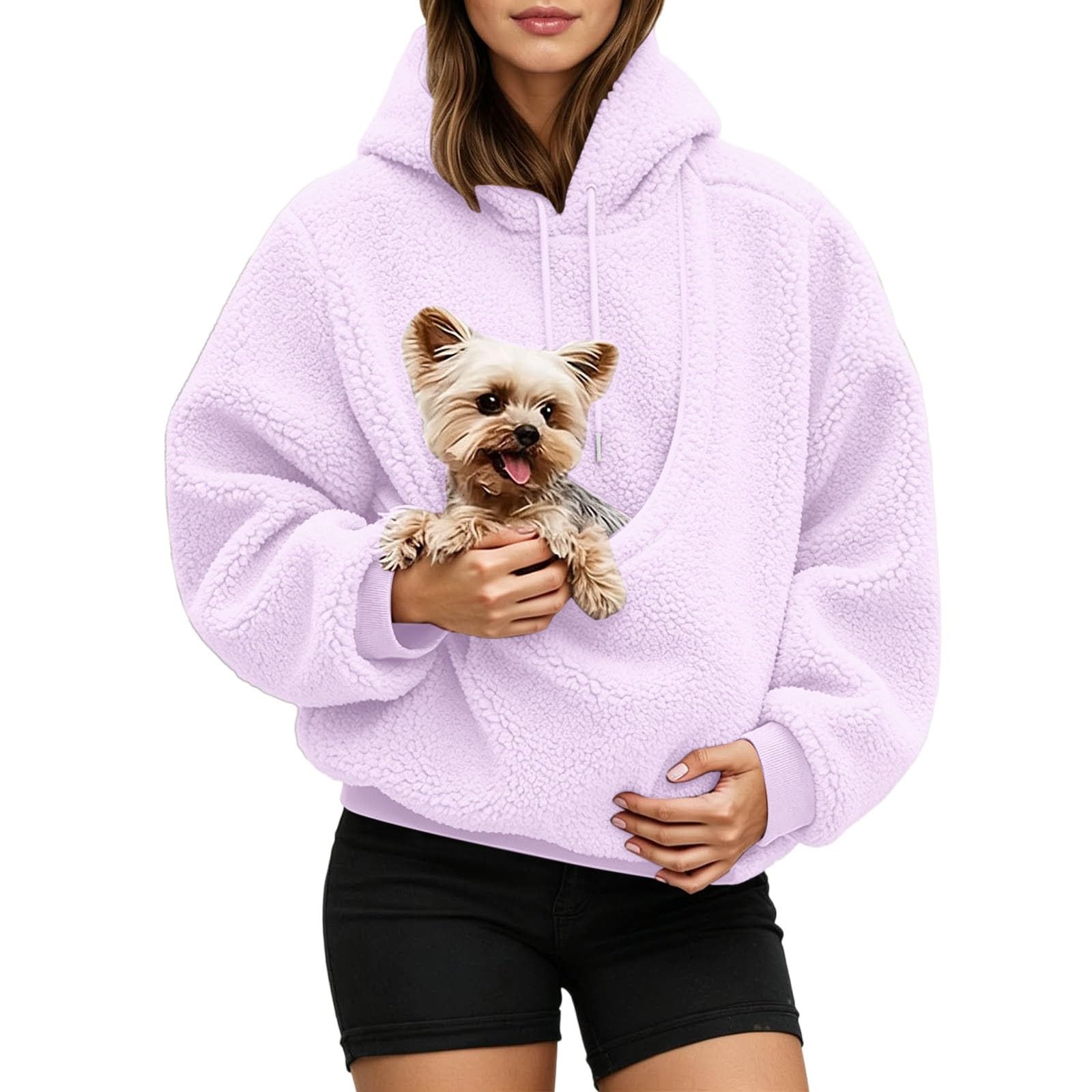 Pet Pouch Hoodie Oversized Pullover for Cats and Small Dogs