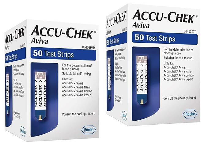 Accu-Chek Aviva 50 Test Strips (White) - Pack of 2