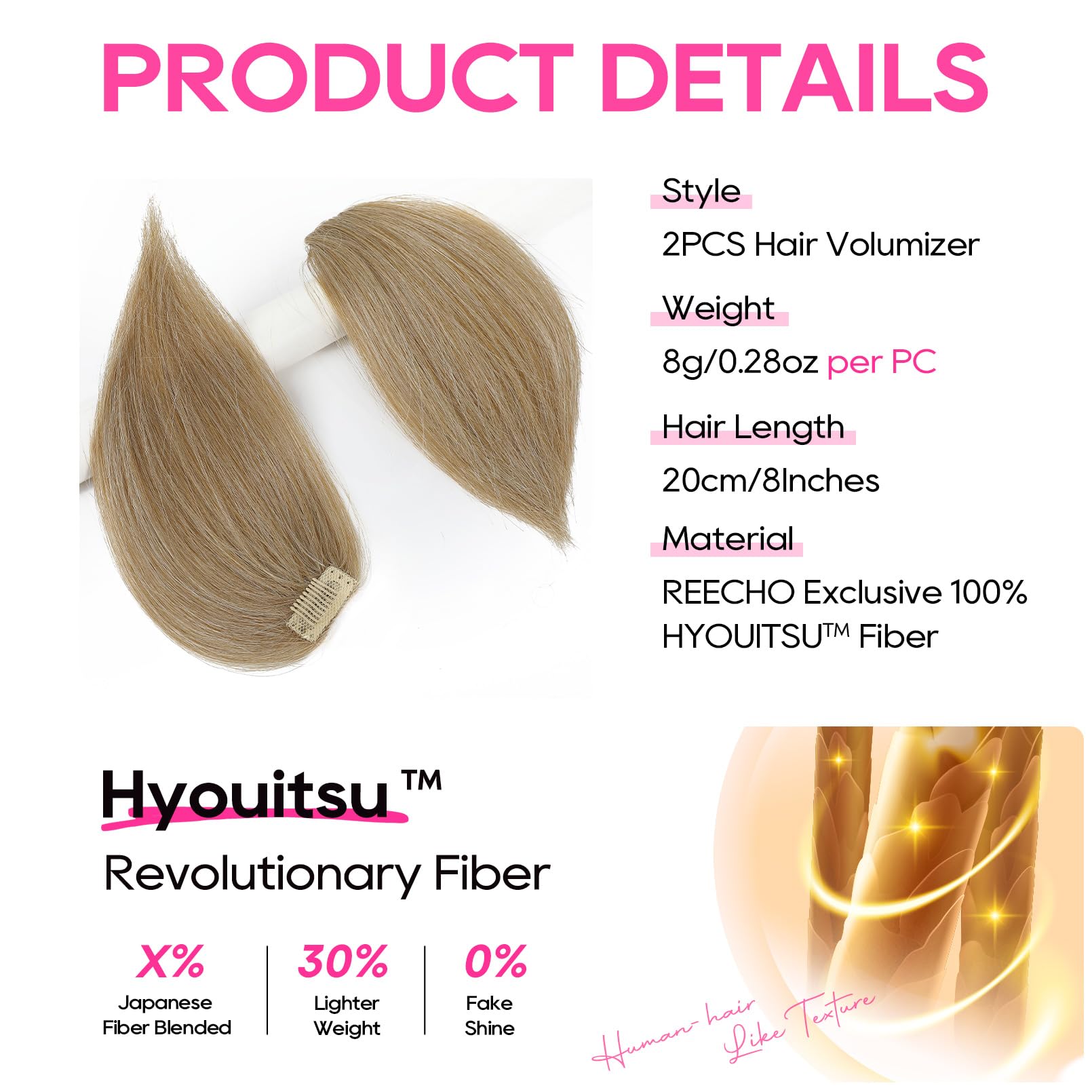 REECHO Clip in Hair Volumizer - Image 2