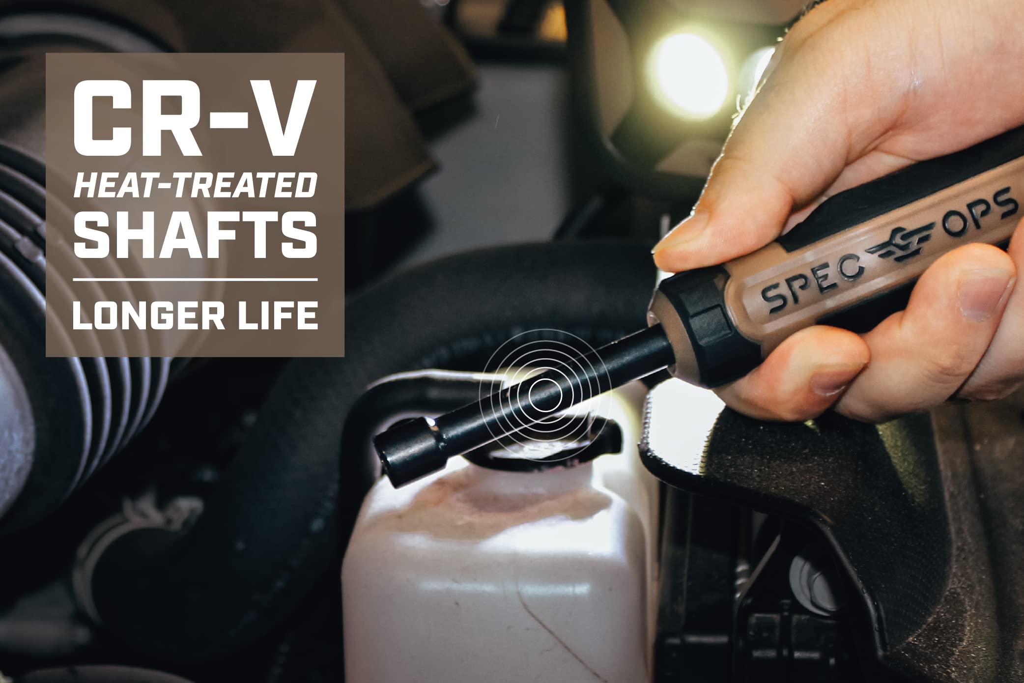 Spec Ops Tools 7 Piece Nut Driver Set, Includes 7 SAE Nut Drivers, CR-V Heat-Treated Shafts, Long Bolt Applications, MOA Grip - Image 2