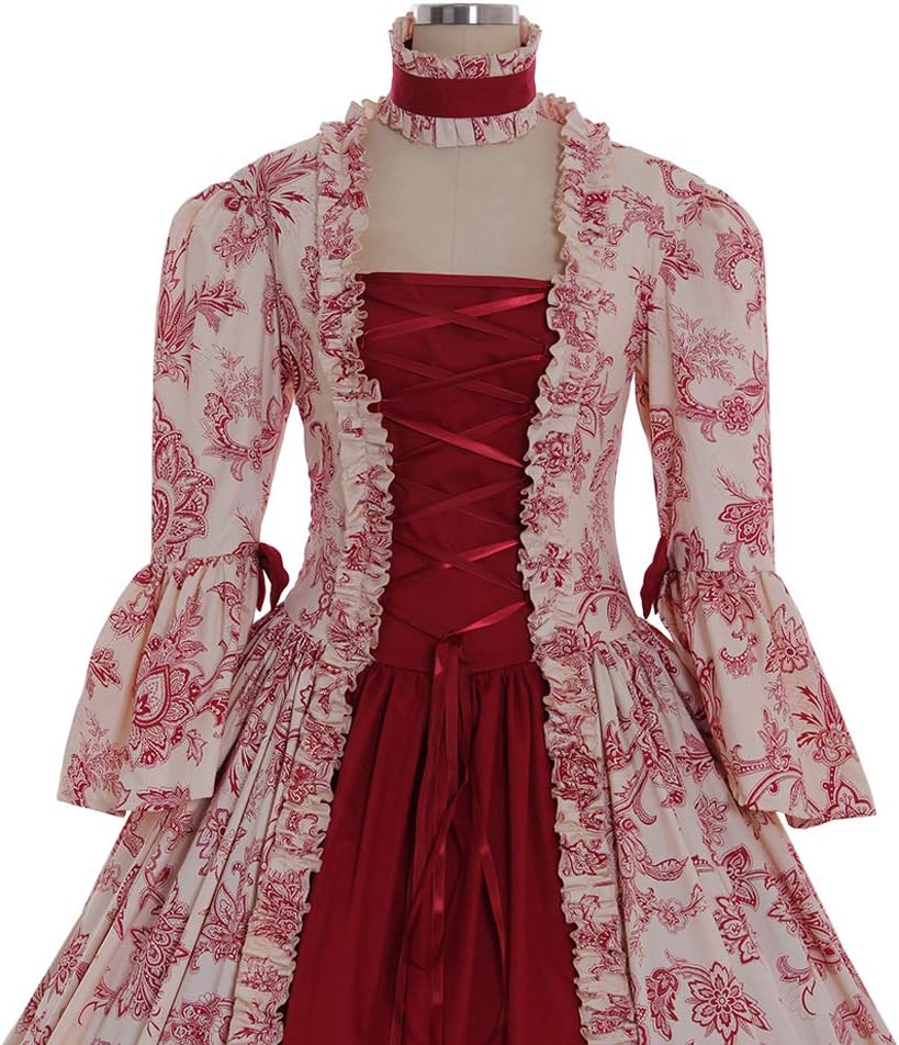 1791's lady Women's Victorian Rococo Dress Inspiration Maiden Costume - Image 7