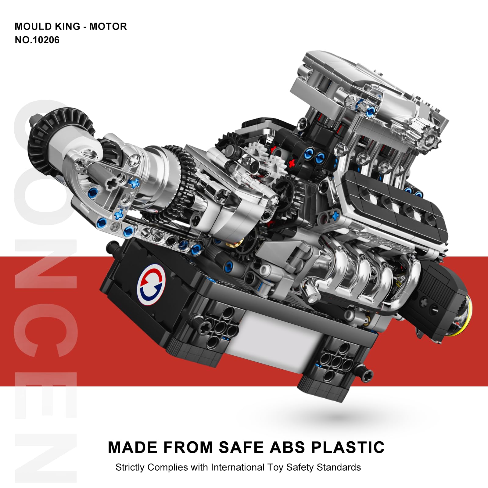 DM118 V8 Engine Model Metal Mechanical Engine Science Experiment Physics DIY Toy