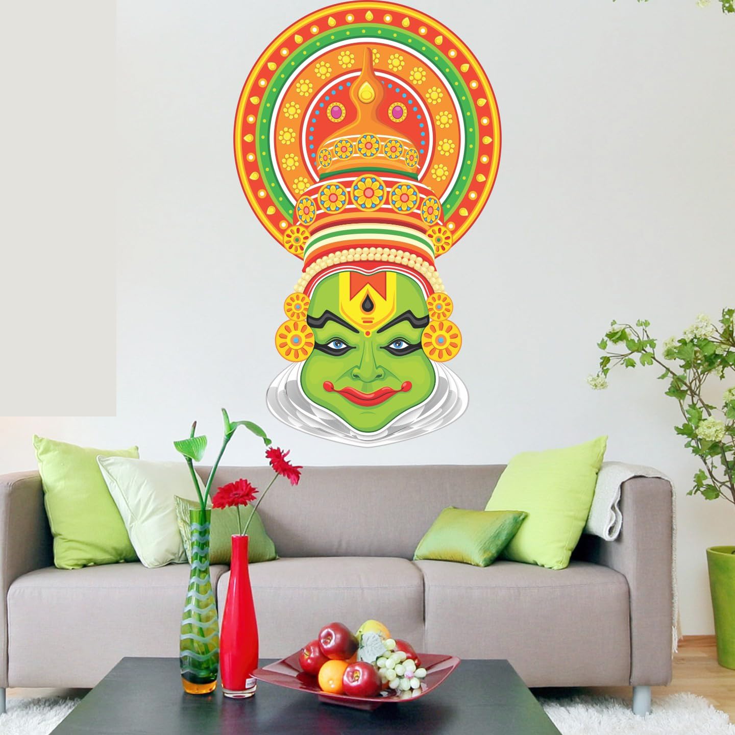 INKEDIFY 75 cm Traditional Kerala Kathakali Dance Wall Sticker Self Adhesive Sticker (Pack of 1) (B0CGDLLYWT) Amazon Price History, Amazon Price Tracker