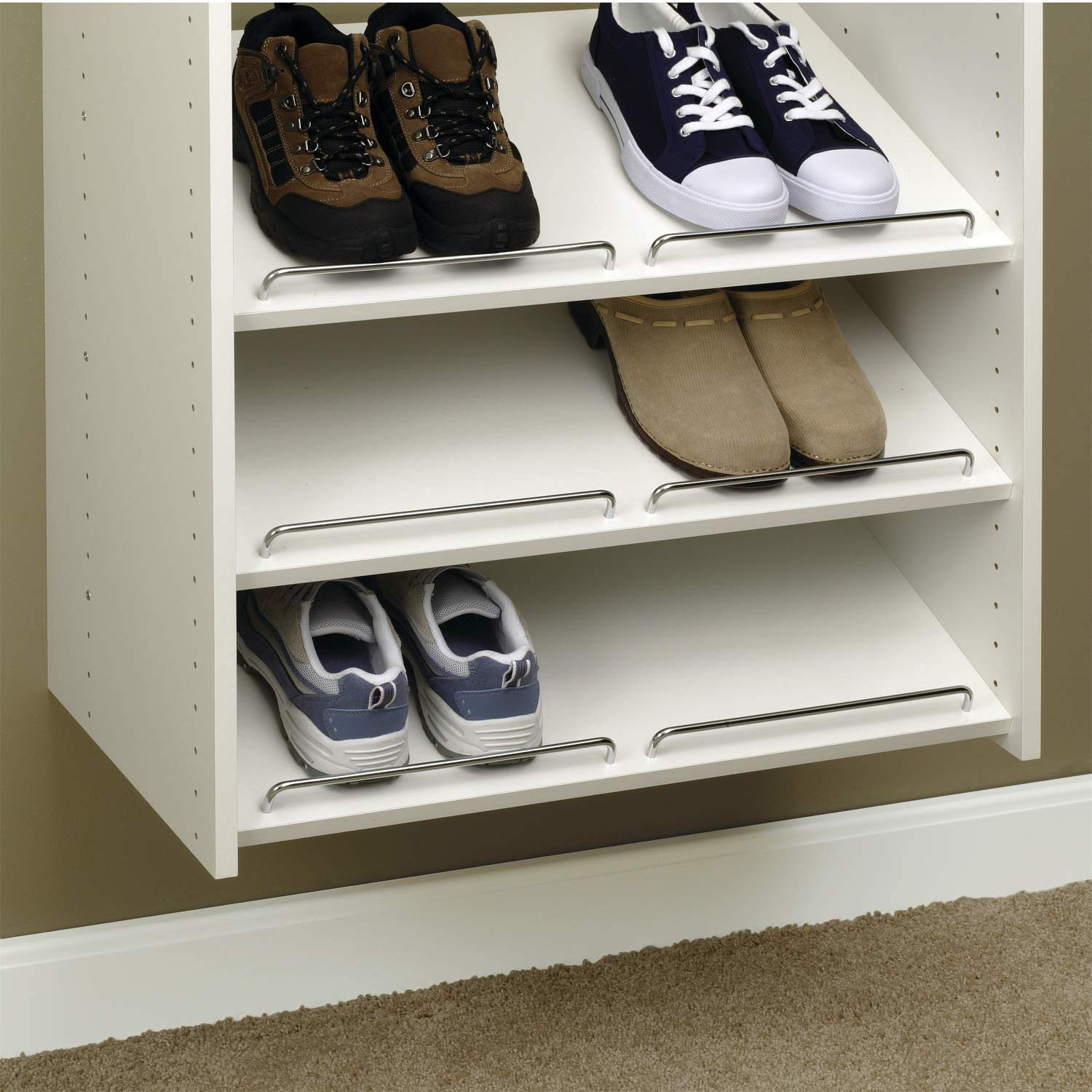 Slanted shoe shelves hotsell