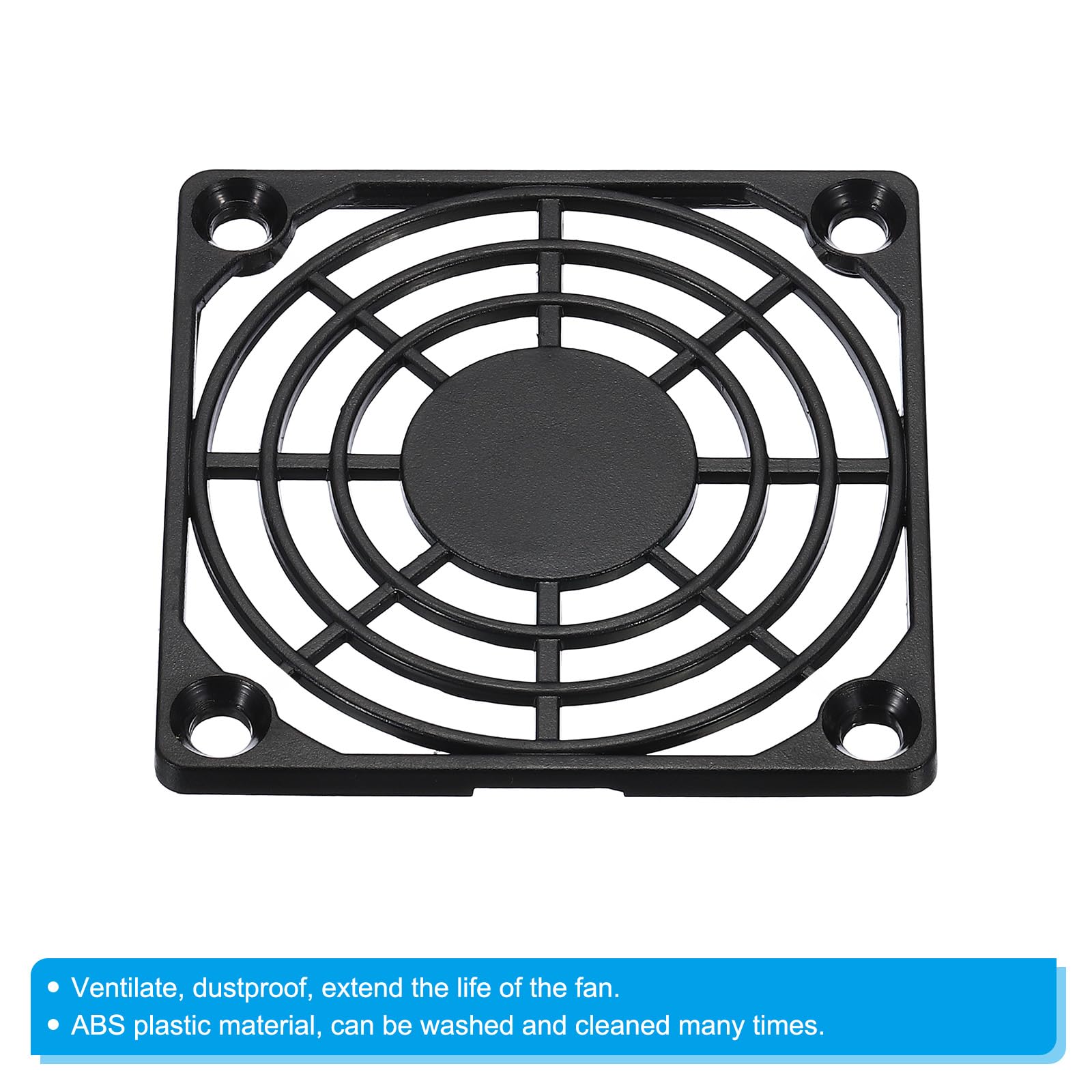 PATIKIL 60mm Ventola Filtro, 8pz ABS Plastica Ventilatore Griglia Protezione Protezione per Ventola Protezione Copertina Fai-da-Te, Nera