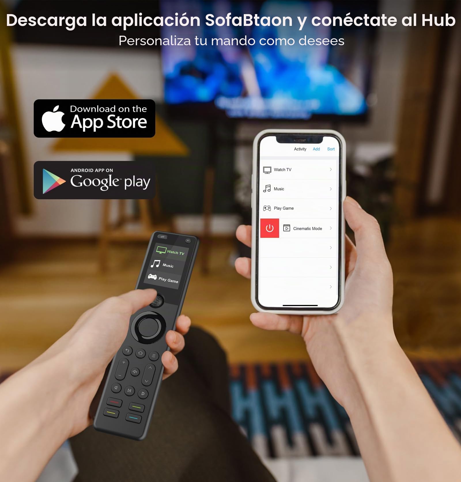 SofaBaton X1S - Mando a distancia universal con concentrador para actividades de un solo toque, ajuste de la aplicación SofaBaton compatible con más de 60 dispositivos