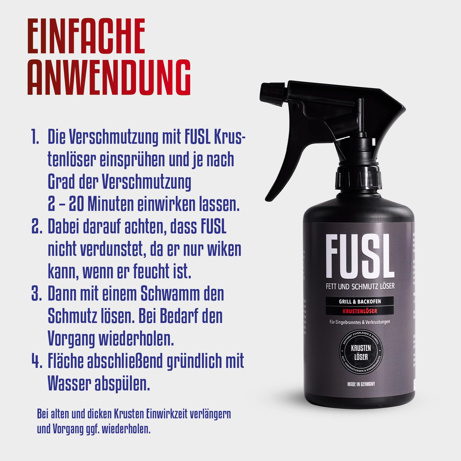 Grillreiniger Set 2x1 l – Krustenlöser & Fettlöser für BBQ, Grill, Pfanne & Backofen – starke Reinigung für Emaille, Edelstahl, Gusseisen, Aluguss, Holz & empfindliche Oberflächen