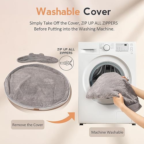 Miniatura 6 de Cama grande para perros, camas ortopédicas para perros extra grandes con funda extraíble lavable, camas impermeables para mascotas con almohada,