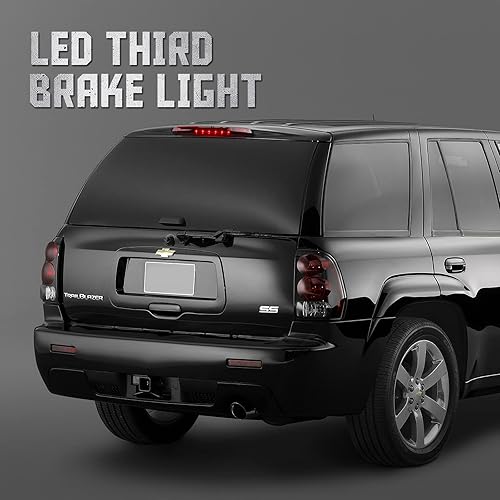 Miniatura 5 de Tercera tercera luz de freno trasera compatible con Chevy Trailblazer GMC Envoy Buick Rainier Ascender Bravada Center Cargo Trasera LED de montaje