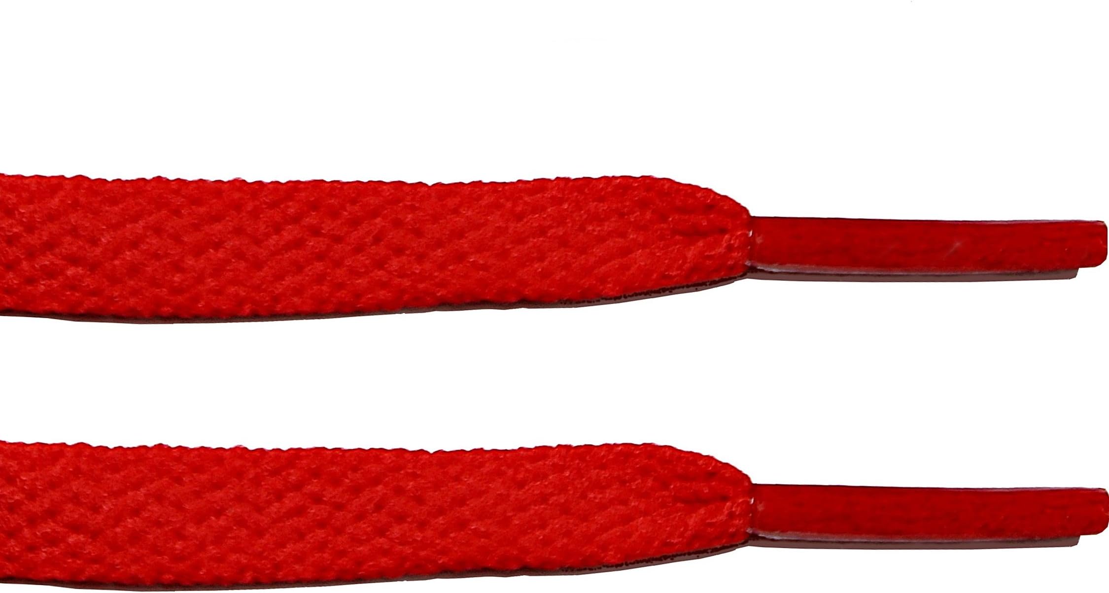 45" Red Flat Shoelace For All University Team Shoes