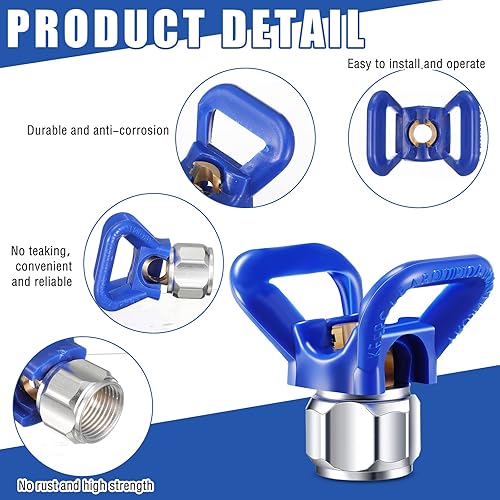 Miniatura 6 de LEIFIDE Kit de manguera de pistola pulverizadora sin aire de 9 piezas, tubo de fibra de alta presión de 50 pies, 3600 psi, con barra de extensión