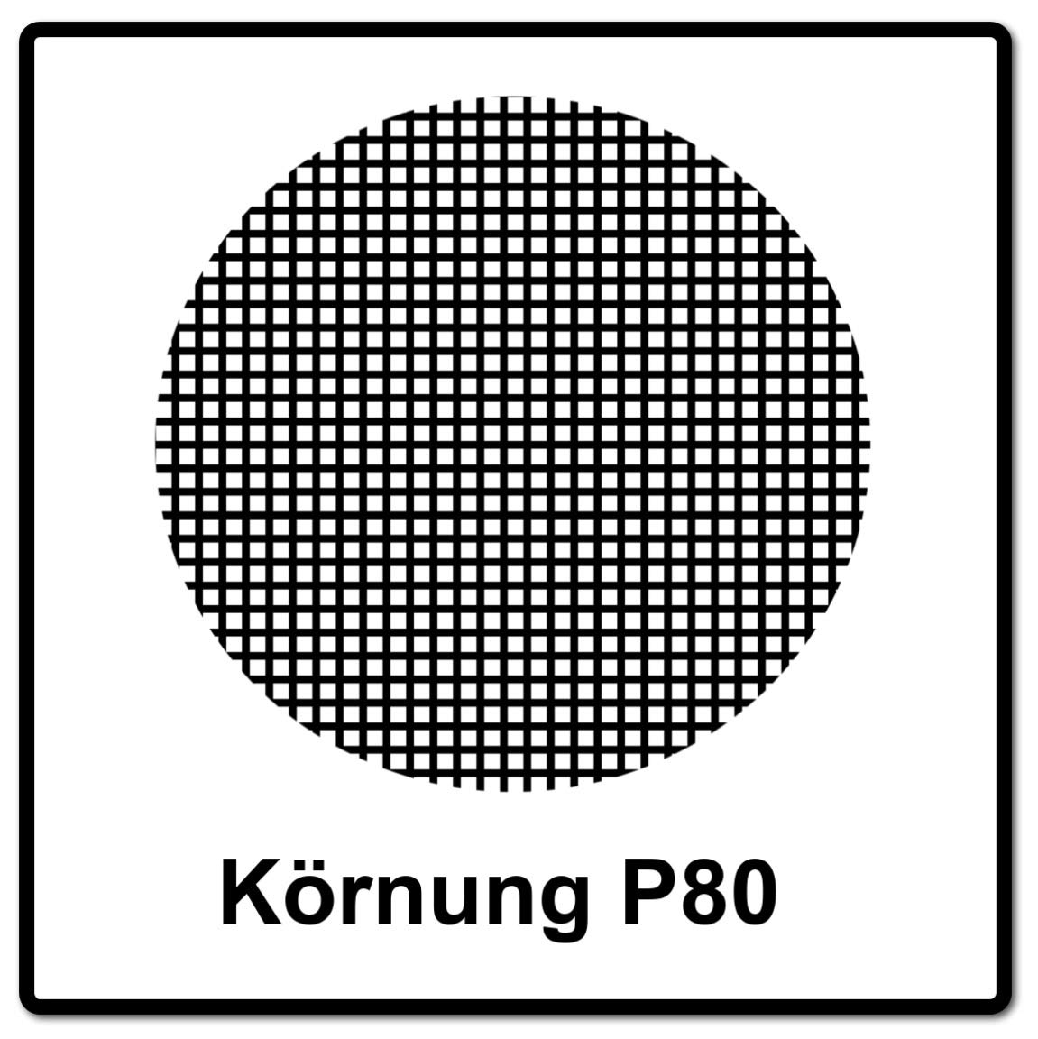 MIRKA Abranet Disques abrasifs filet Ø 150 mm autoagrippant - Grain P80-50 pcs & Support de protection Ø 150mm 67 trous, 1 pièce, pour protéger les plateaux de ponçage