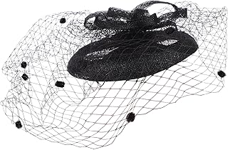 ABOOFAN Fascinators Cappelli 20S 50S Hat Cappellino a Tamburello da Cocktail Tea Party Headwear con Il Velo per Le Ragazze E Le Donne