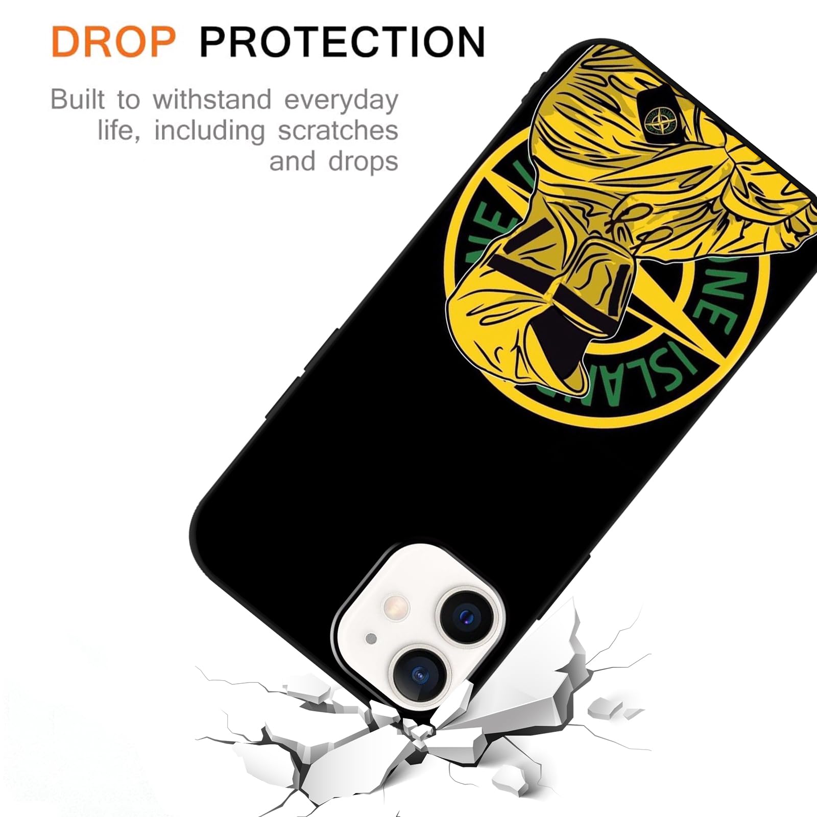 2 Custodie Morbido Silicone TPU Per IPhone 11 6,1", Design Estetico Modello Stone Island, Antishock - 5