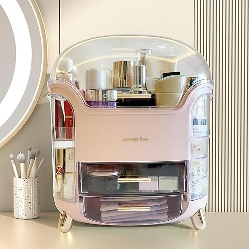 Miniatura 2 de Organizador de maquillaje grande mejorado para encimera, organizador de cosméticos, caja de almacenamiento de maquillaje, organizador de mostrador