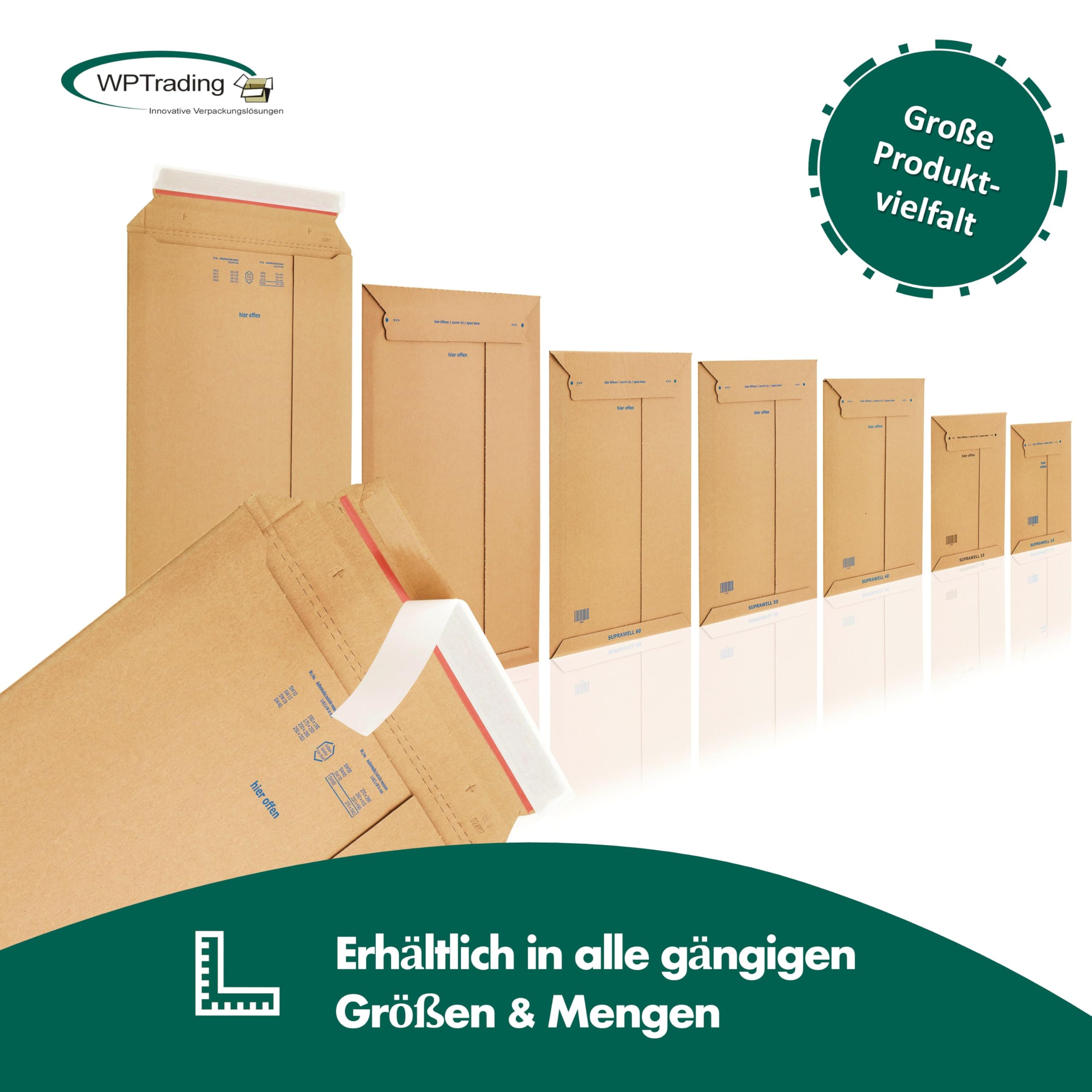25 Stück Wellpappe Versandtaschen DIN A3 330 x 490 mm (SW70) selbstklebend in Braun - Pappe Versandtasche aus Karton für Büchersendung reißfest - Warensendung Versand Verpackung für Bücher