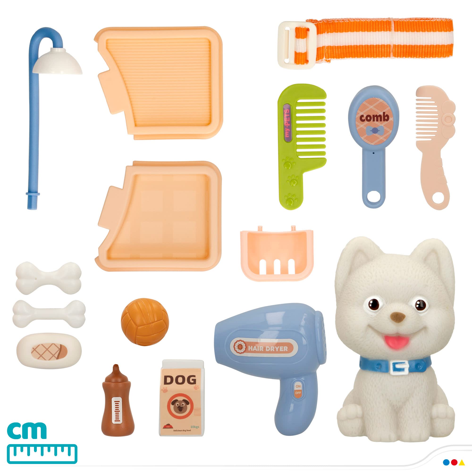 COLORBABY 49704 Plecak fryzjerski dla psów 2 w 1 ze zwierzakiem / walizka weterynaryjna / zestaw weterynaryjny, zestaw weterynaryjny / salon piękności dla psów