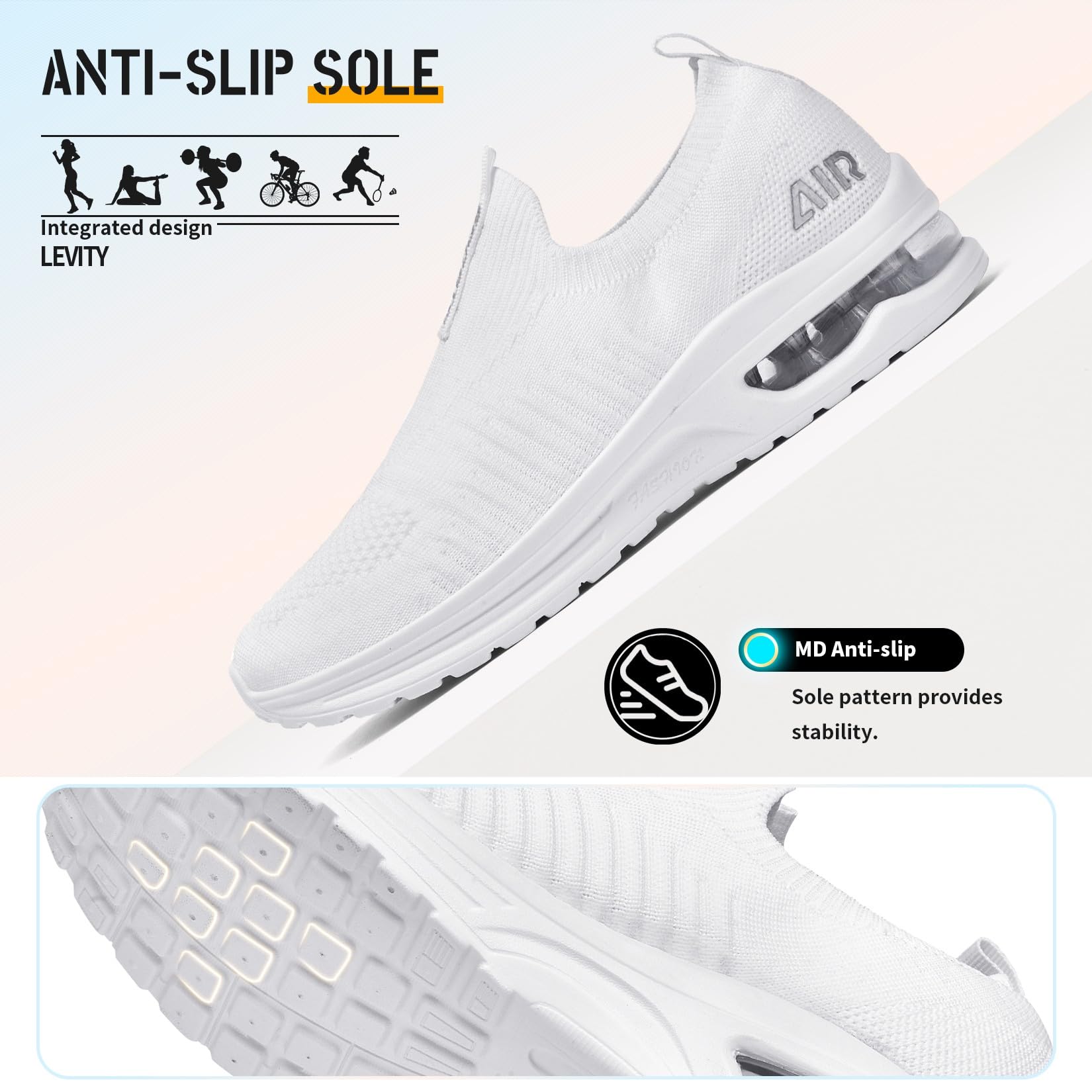 Zapatillas de Deporte Mujer Casual Mesh Sneakers sin Cordones — view 6