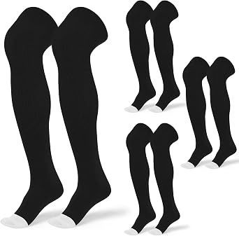 4 Pair High Football Baseball Socks Multiple Sizes Over the Knee Baseball Socks Extra Long Soccer Sock for Boys Men