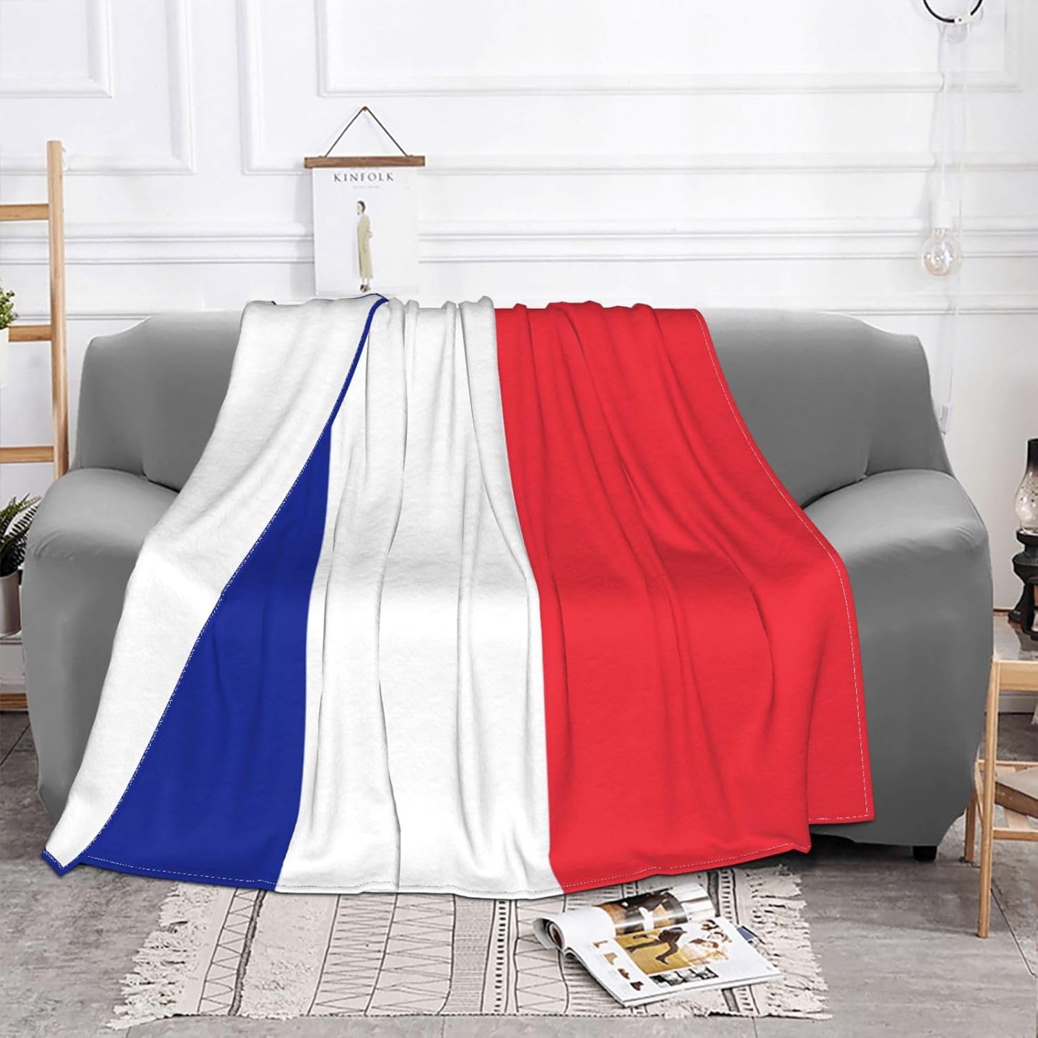France Flag Blanket Ultra Soft Micro Fleece Blanket Throw for Couch Sofa Bed