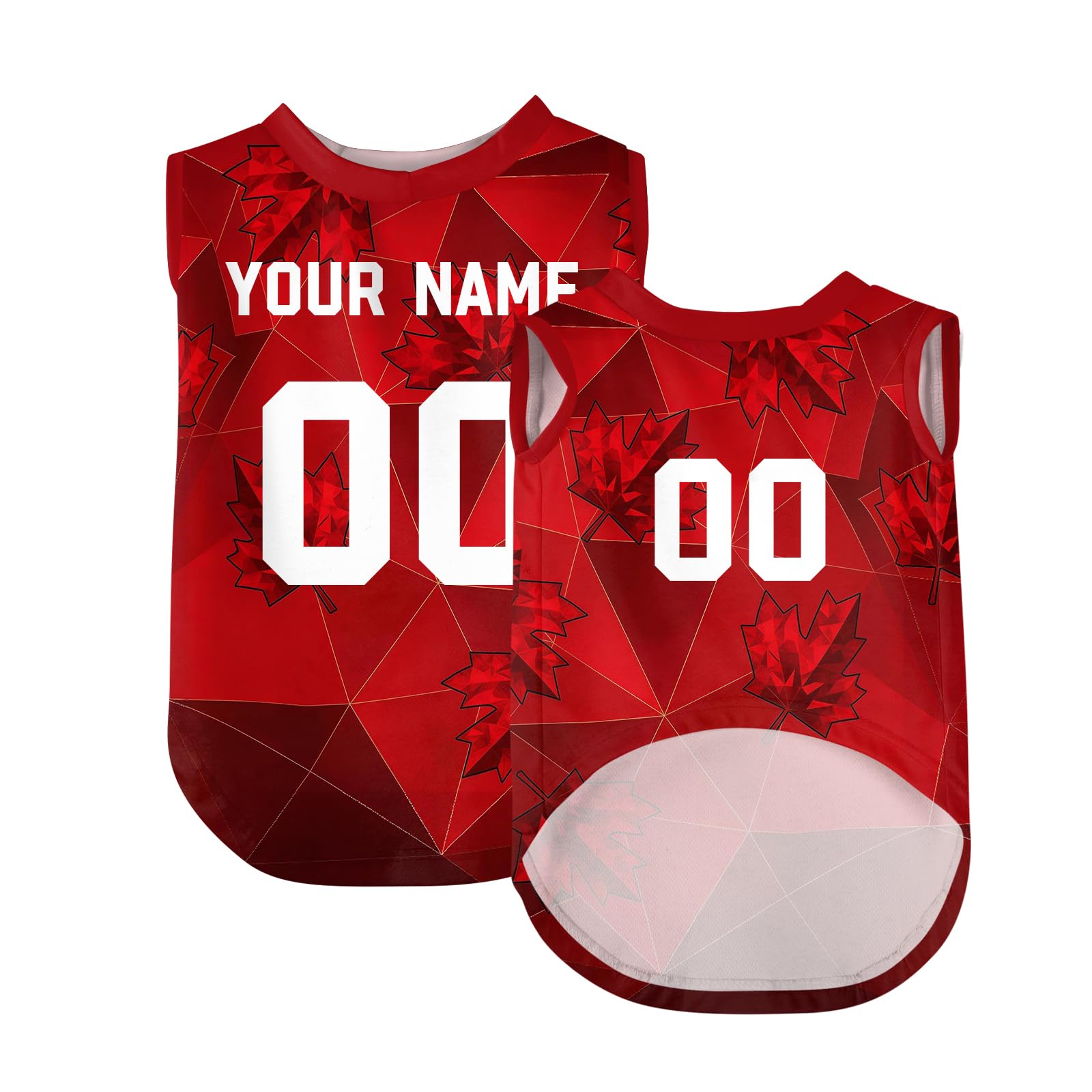 Personalised Dog T-Shirt, Custom Dog Clothes with Name Number & Logo Print, Breathable Quick Dry Sleeveless Football Jersey for Small Medium Large Dogs & Cats, XS-5XL, Ideal Pet Gift for Football Fans