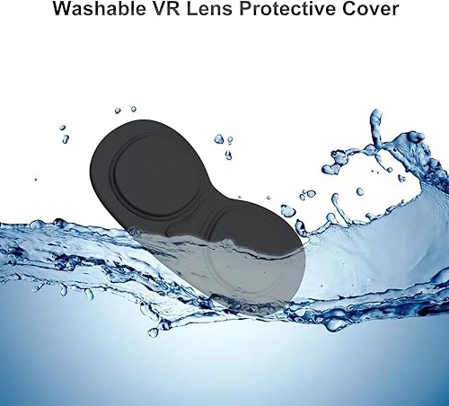 Vista 7 de SUPERUS Funda facial y cubierta para lente compatible con OculusMeta Quest 2 accesorios (negro)