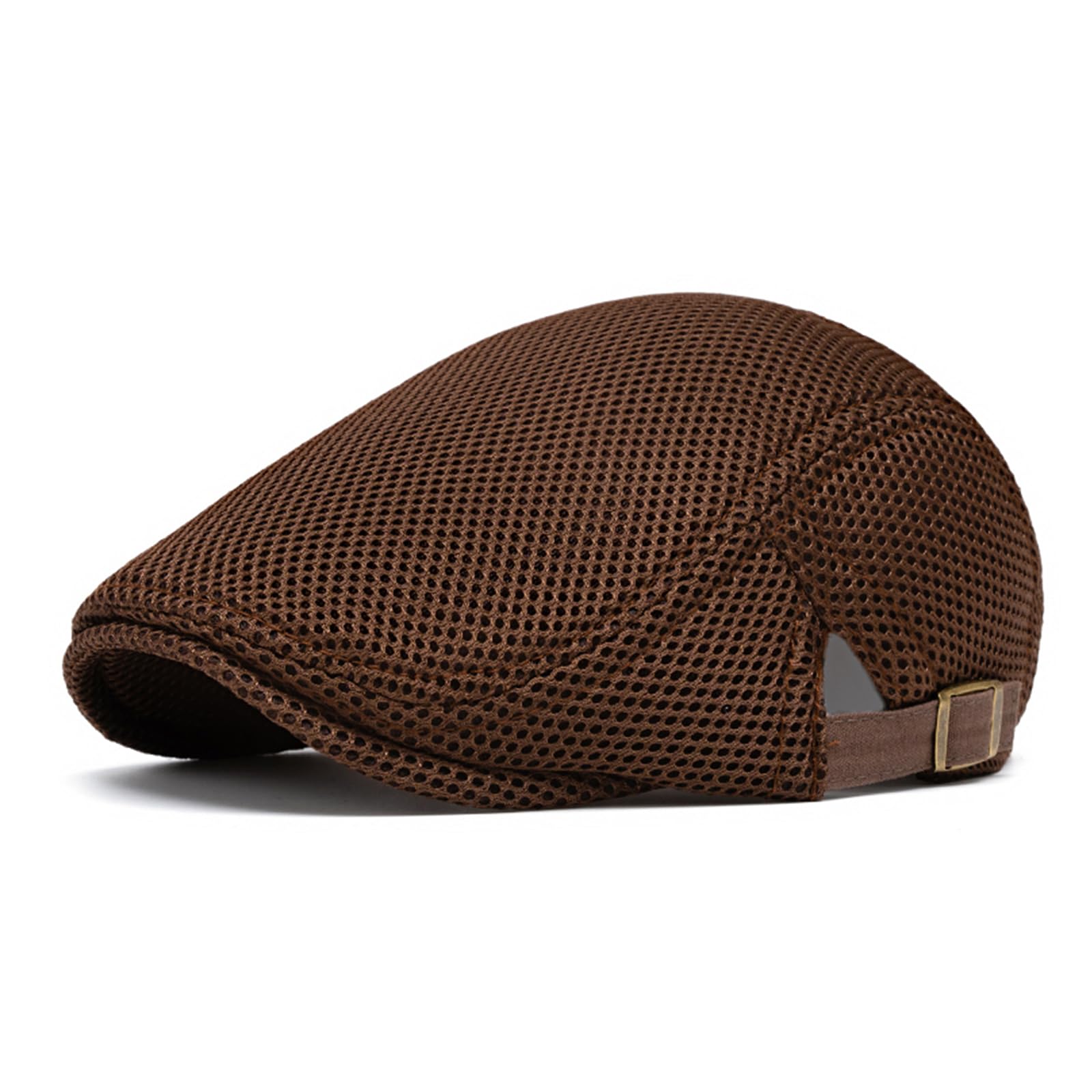 meioro Mens Breathable Mesh Summer Hat Adjustable Flat Cap Newsboy Beret Ivy Cap Irish Cabbie Fishing Hats