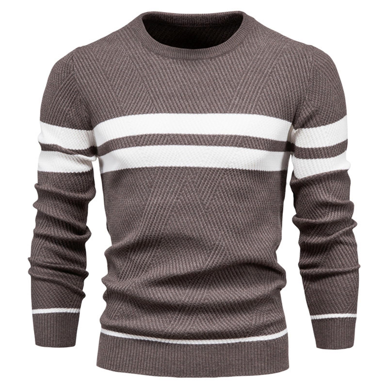 Genfien Maglione Uomo Invernali Maglia Girocollo Knit Crew Maglia Maglione Pullover a Manica Lunga Invernale Tenere Caldo