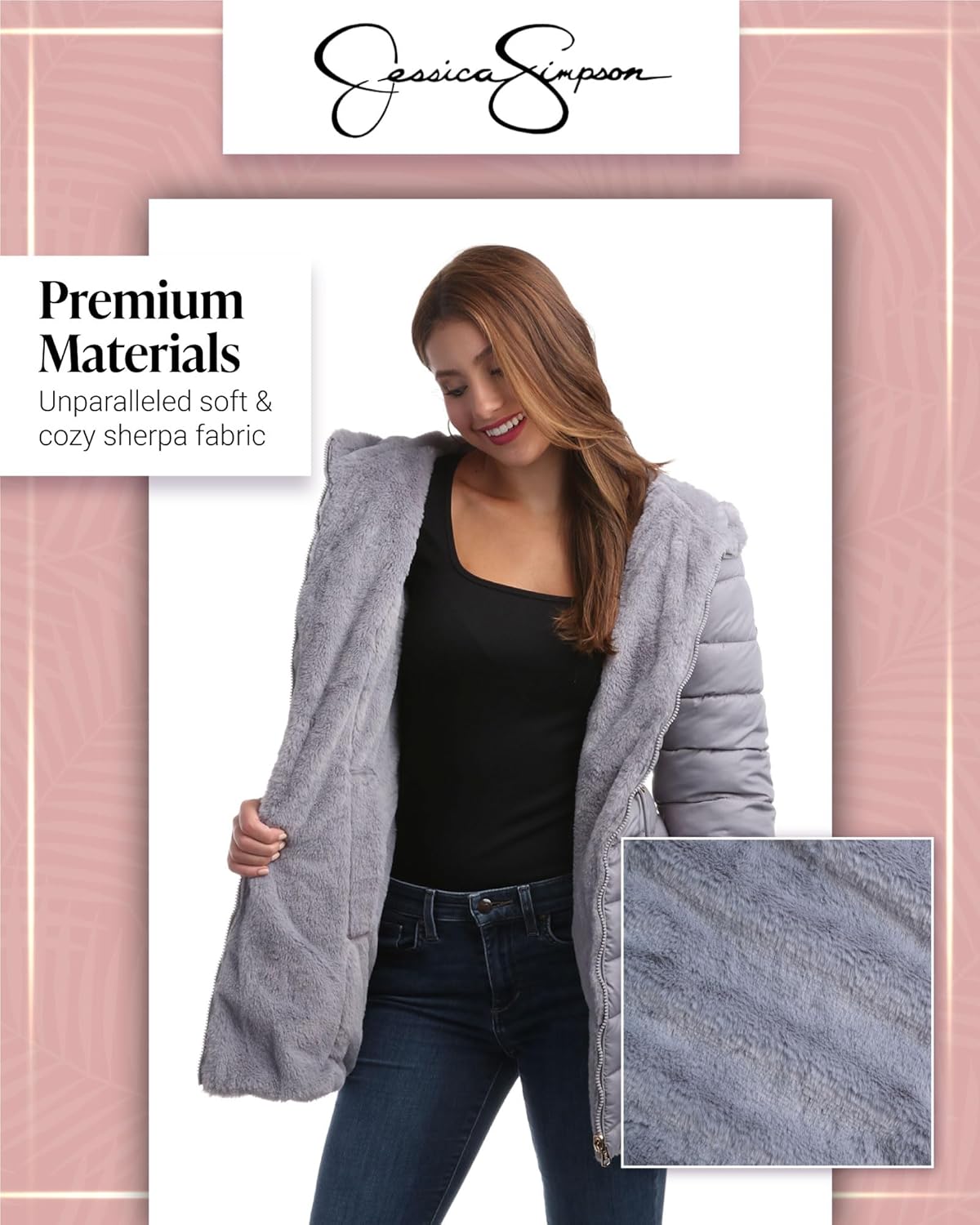 Jessica Simpson Womens Puffer Jacket - Faux Fur Lined Long Coat Winter - Insulated Reversible Hooded Winter Jacket for Women - Image 2