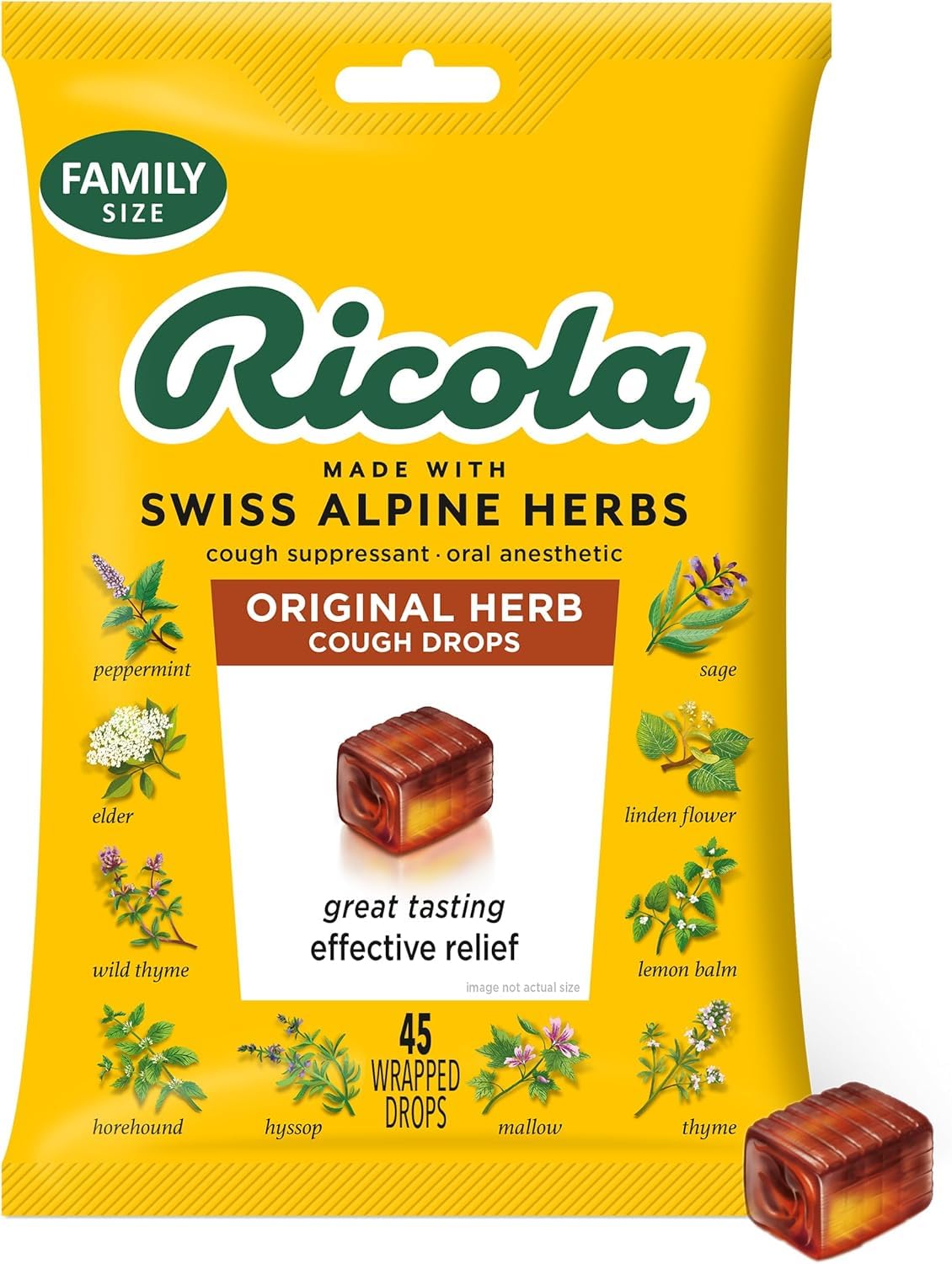 Ricola The Original Natural Herb Cough Drops, 130 Ct. (B00B79QK70) Amazon Price History, Amazon Price Tracker