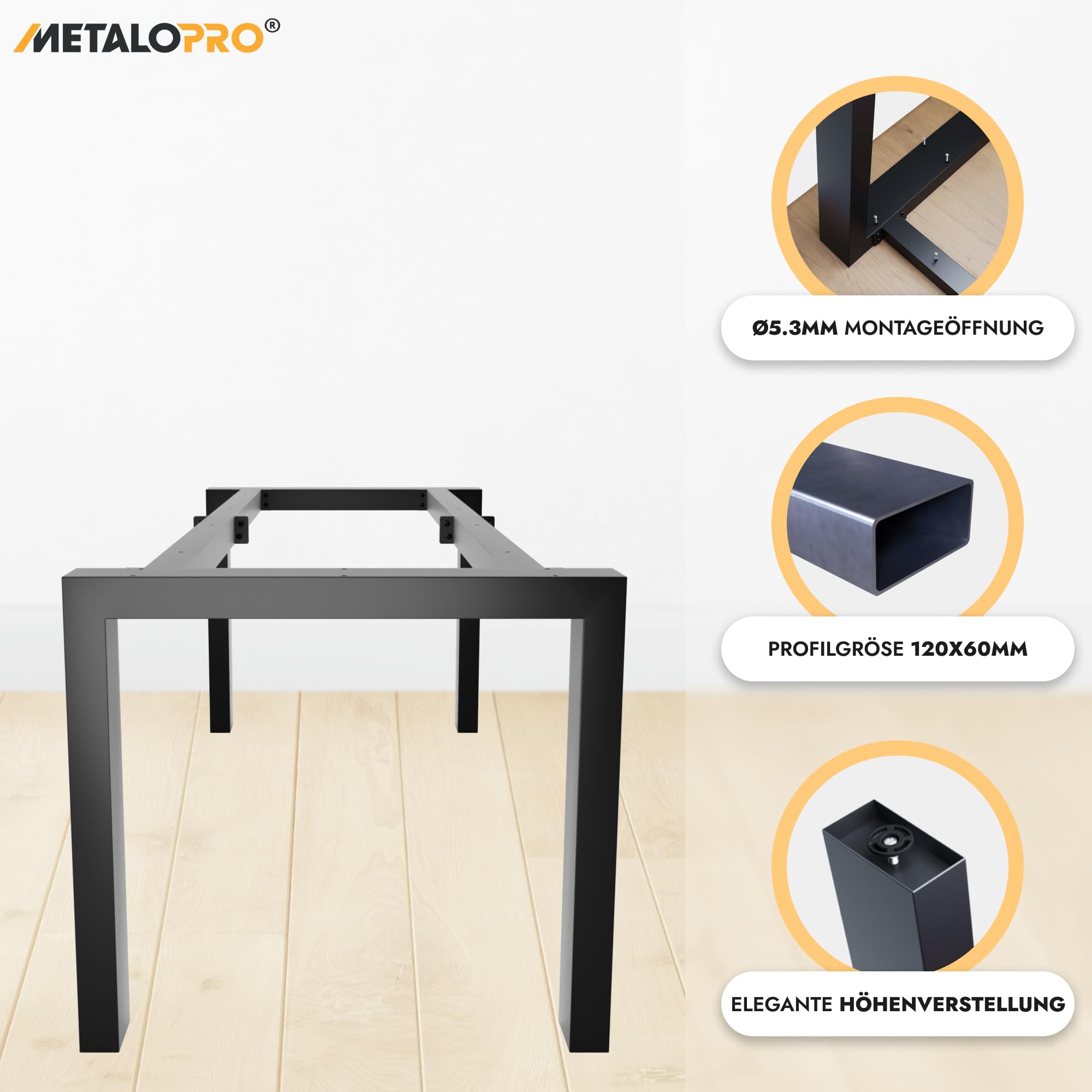 Möbelbeine Etamin Extr 220x80x72 cm – Hohe Tragfähigkeit