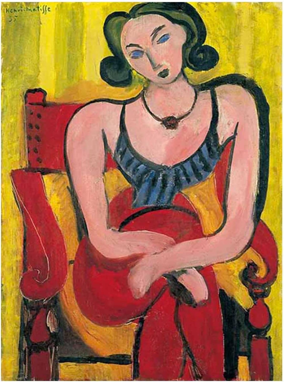 KWAY Wandbild „Frau Neben Dem Wasser“ Nach Matisse – Leinwanddruck 30x40 Cm