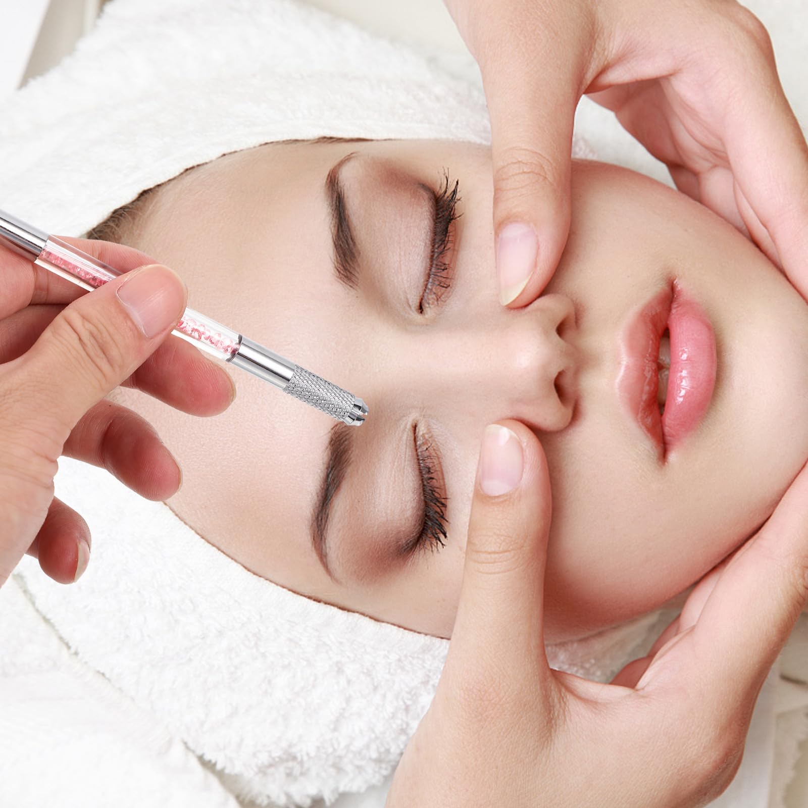 LIFKOME Penna per Microblading Sopracciglia 10 Pezzi Speciale in Abs per Sopracciglia Effetto Pelo Adatta a Principianti ed Esperti